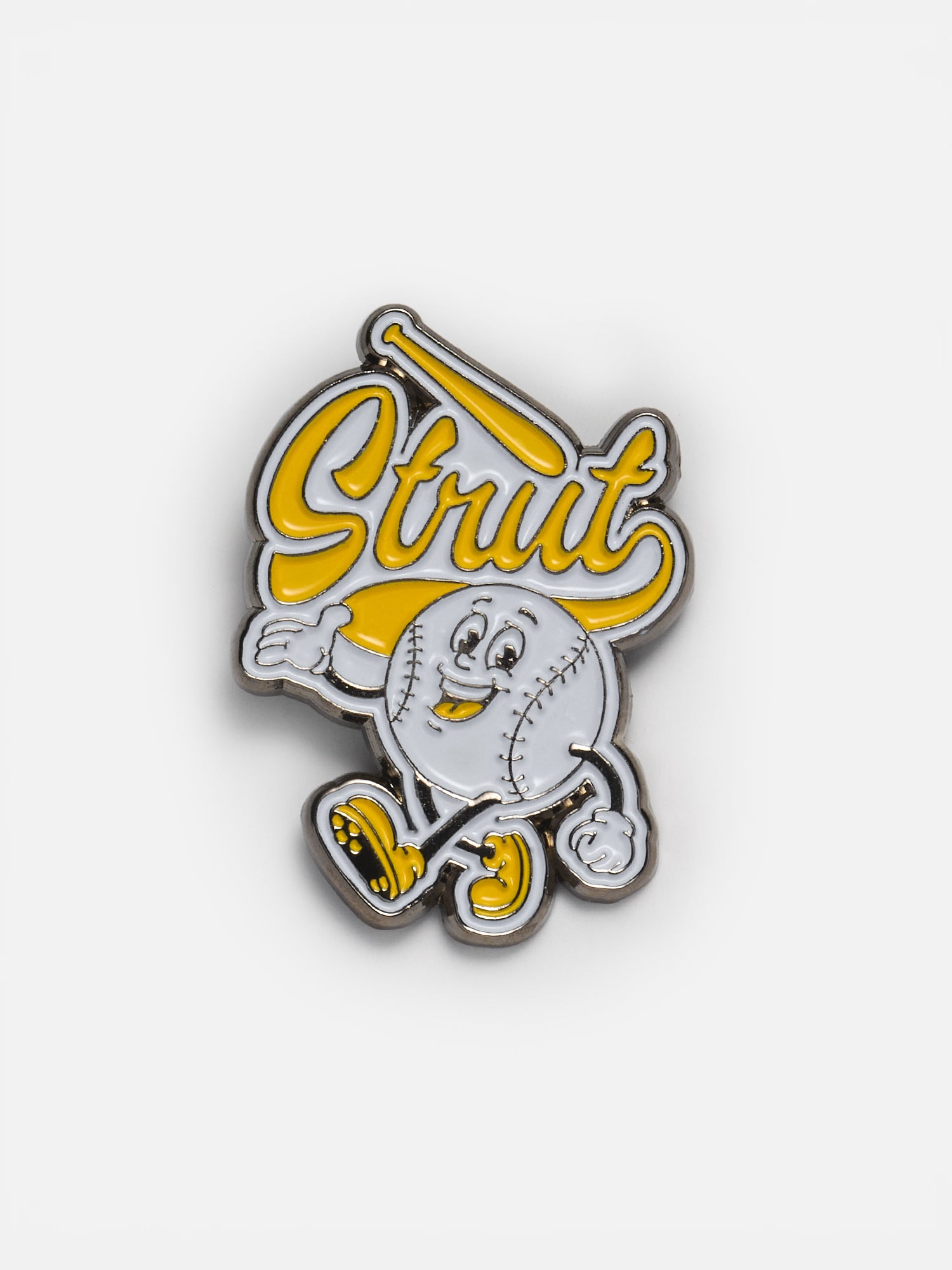 Strut Baseball Guy Enamel Pin